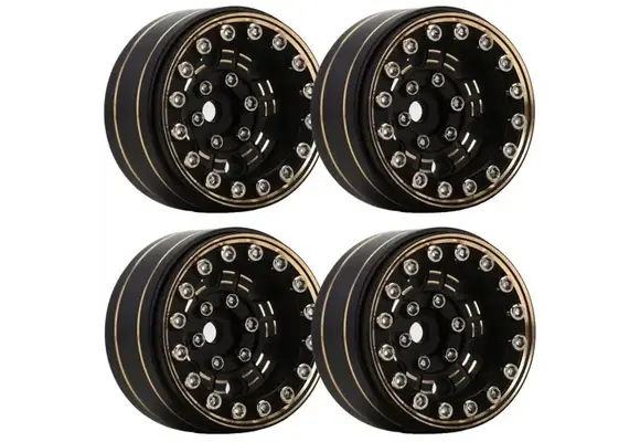 1.0" Z1 Brass Beadlock Crawler Wheels, for 1/24 Axial SCX24, PHB5324