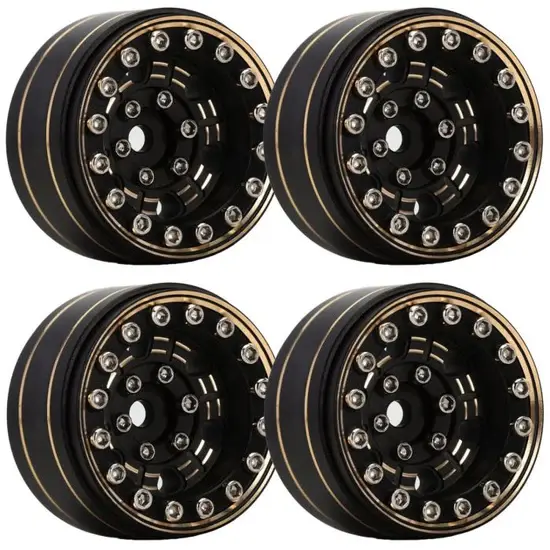 1.0" Z1 Brass Beadlock Crawler Wheels, for 1/24 Axial SCX24, PHB5324