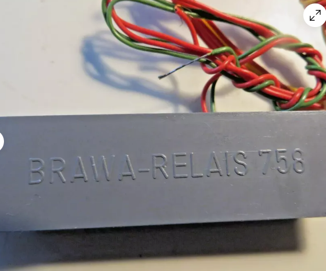 Brawa HO Scale Relay #758, 1185, "Made in W. Germany"