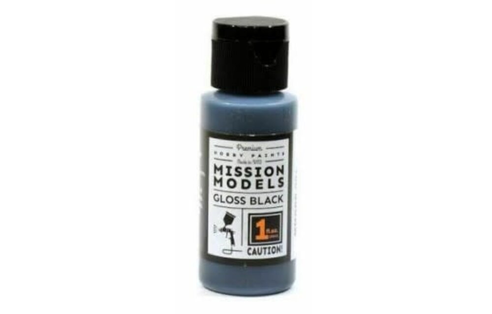 Acrylic Model Paint 1oz Bottle, Gloss Black Base for