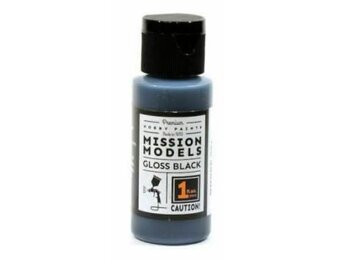 Acrylic Model Paint 1oz Bottle, Gloss Black Base for