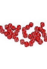 Chessex Chessex: 12mm D6 - Opaque - Red w/ White
