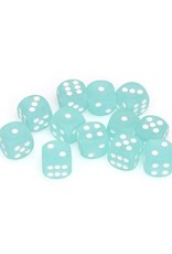 Chessex Chessex: 16mm D6 - Frosted - Teal w/ White