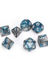 Chessex Chessex: Poly 7 Set - Gemini - Steel-Teal w/ White