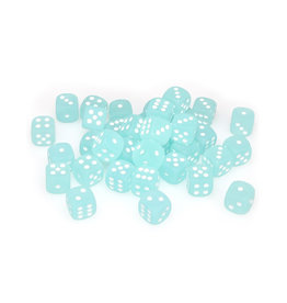 Chessex Chessex: 12mm D6 - Frosted - Teal w/ White