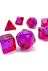 Chessex Chessex: Poly 7 Set - Gemini - Translucent Red-Violet w/ Gold