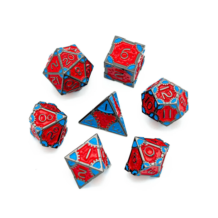 Foam Brain Games Foam Brain Games Poly 7 Set Metal Steampunk