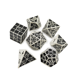 Foam Brain Games Foam Brain Games: Poly 7 Set - Metal - Puzzle Cube - Shades of Gray