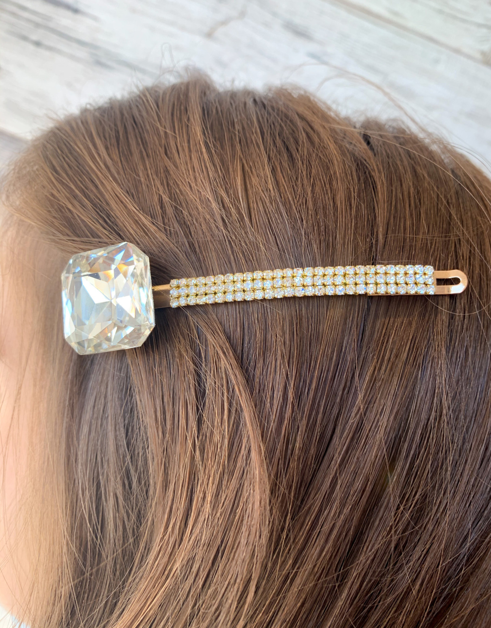 BARRETTE LARGE AVEC DIAMANT