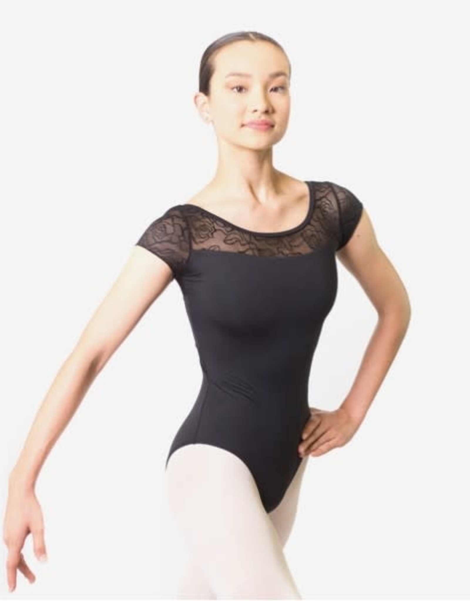 Radadancewear Sansha MAILLOT MANCHES COURTES AVEC DENTELLE ARIA D