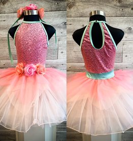 Costume rose avec paillette et tutu SC