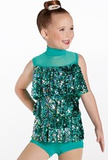 WEISSMAN COSTUME PAILLETTE TURQUOISE