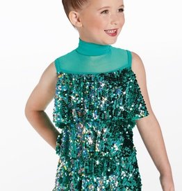 WEISSMAN COSTUME PAILLETTE TURQUOISE