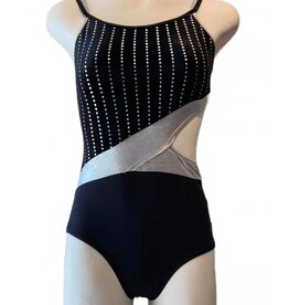 Body Wrappers / Angelo Luzio MAILLOT GYM NOIR / ARGENT