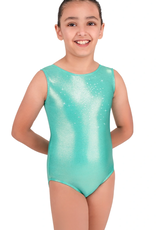 Eurotard MAILLOT DE GYM MÉTALLIQUE AVEC BRILLANTS