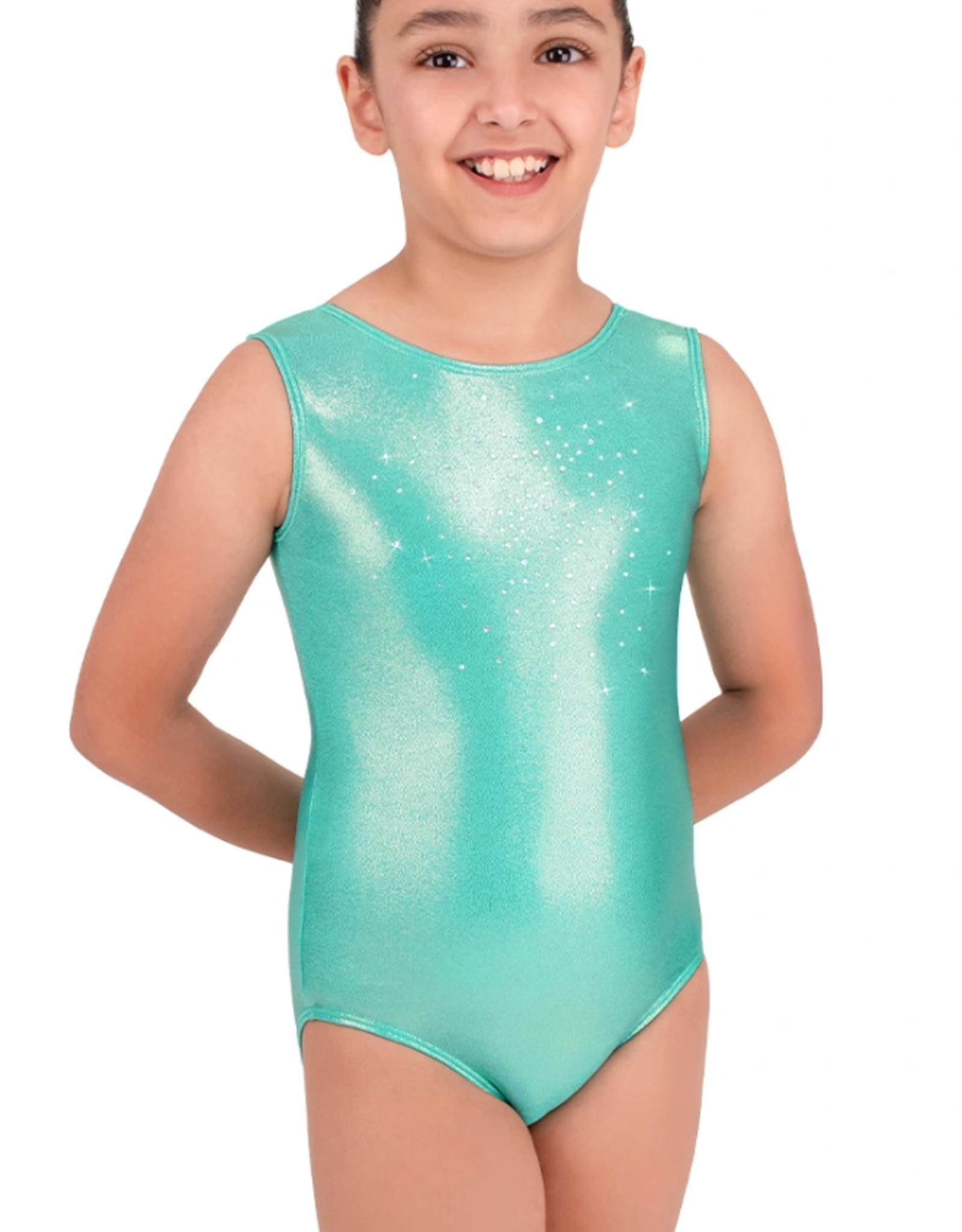 Eurotard MAILLOT DE GYM MÉTALLIQUE AVEC BRILLANTS