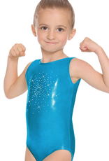 Eurotard MAILLOT DE GYM MÉTALLIQUE AVEC BRILLANTS