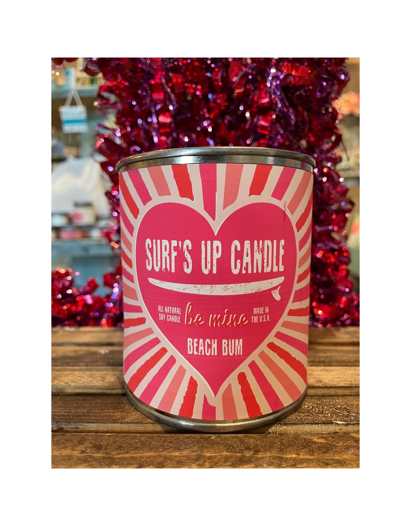 Surfs Up Candle Beach Bum Pint - Be Mine - Valentines Day