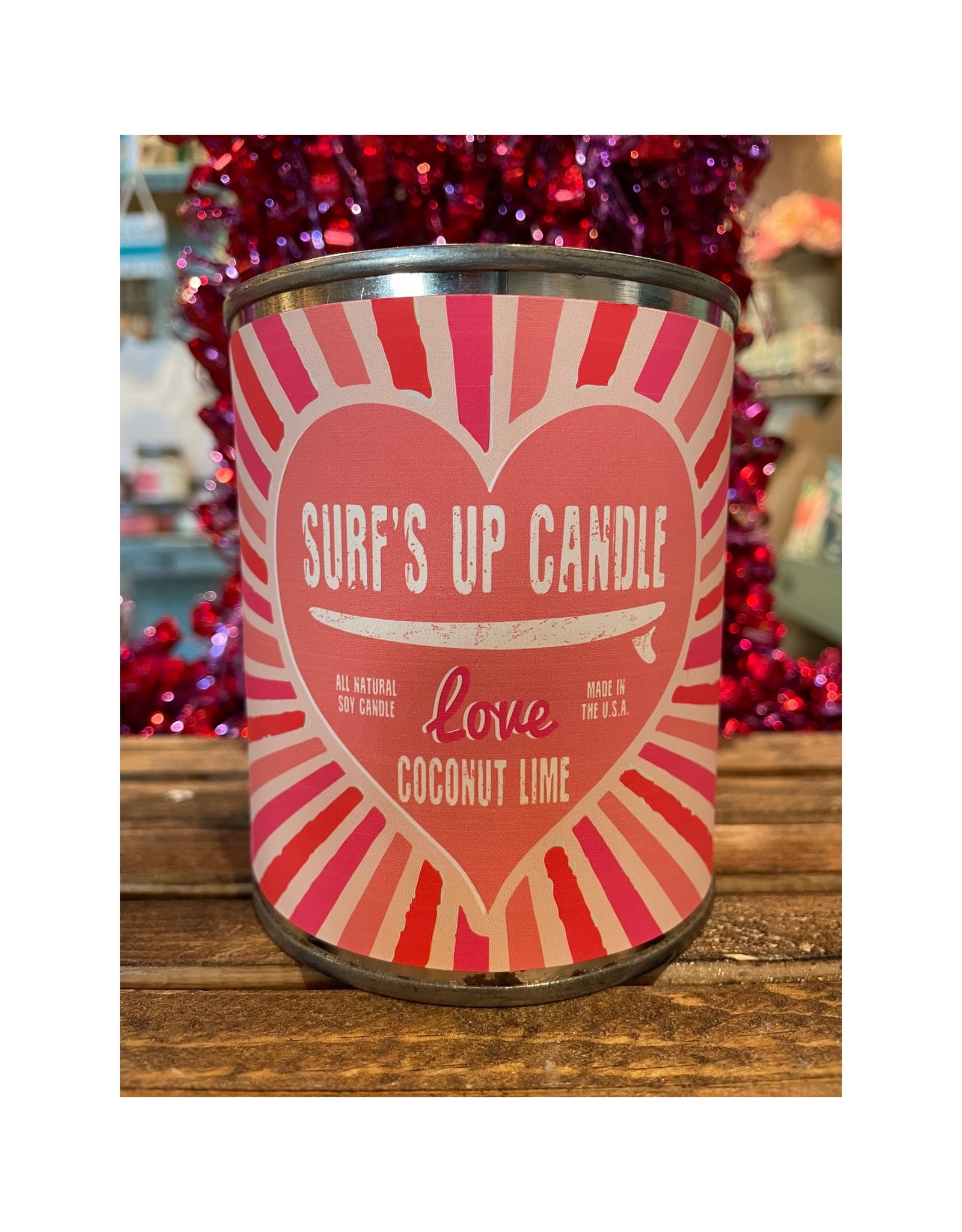 Surfs Up Candle Coconut Lime Pint - Love - Valentines Day