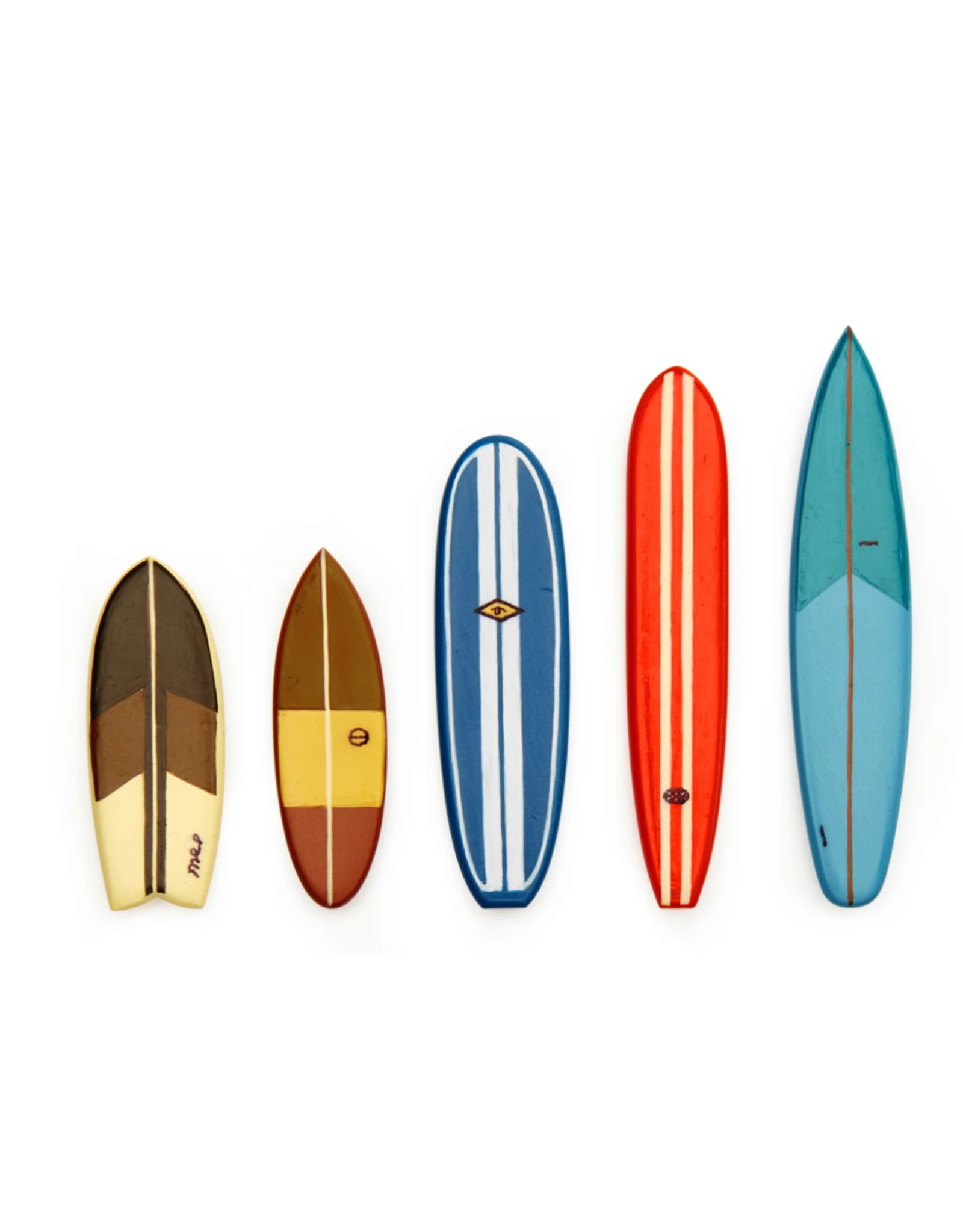 Kikkerland Surf's Up Magnets 5-pack