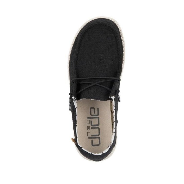 Hey Dude Wendy Youth in Linen Black