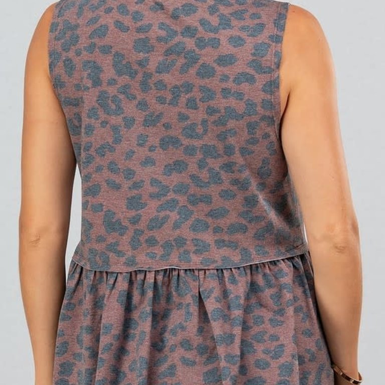The Ampersand Baby Doll Leopard Tank