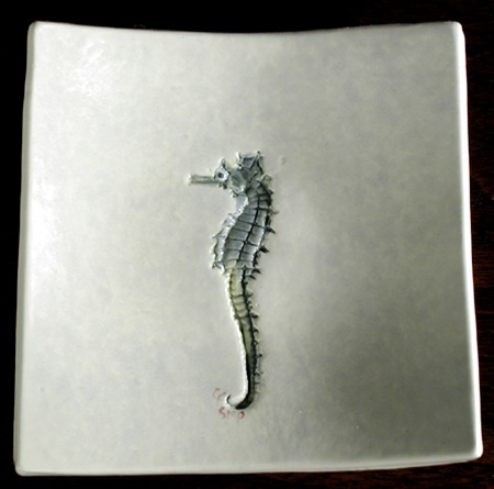 Silver Foil Engraving Art Mini Kit 5x7 Sea Horses