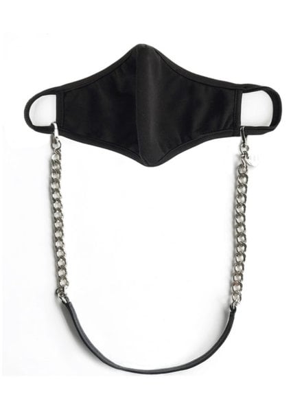 Brave Leather Kaelin Mask Chain Black & Silver