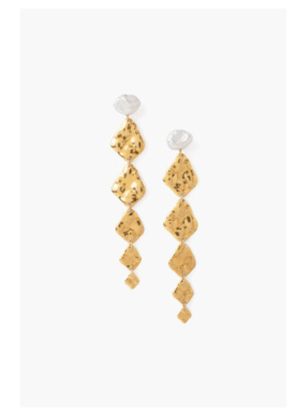 Chan Luu Tiered Gold & Pearl Earring