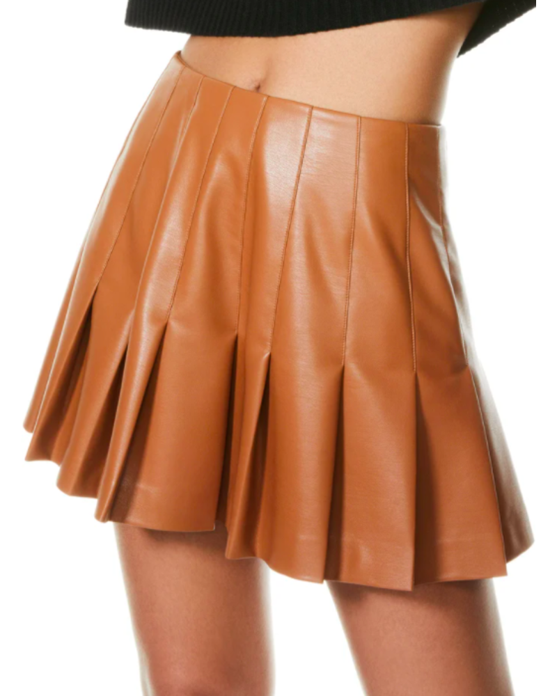 Alice + Olivia Carter Vegan Leather Mini Skirt