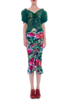 Norma Kamali Shirred Ruffle Skirt