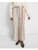 Theory Striped Twill Wide Crop Pant
