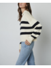 Velvet Lucie Striped Polo Sweater