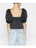 Frame Puff Sleeve Square-Neck Top
