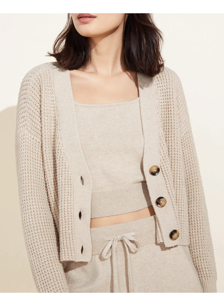 Eberjey Recycled Sweater Cropped Cardigan