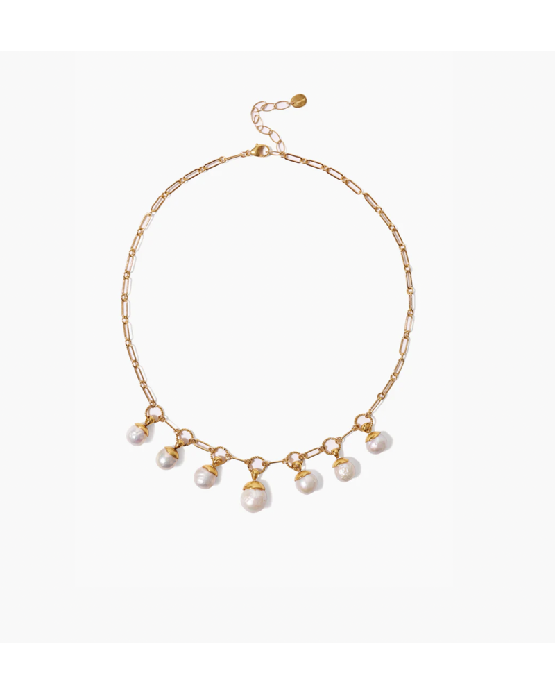 Chan Luu Gold-Dipped Pearl Station Necklace