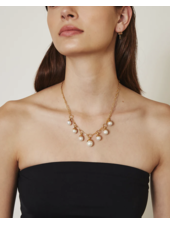 Chan Luu Gold-Dipped Pearl Station Necklace