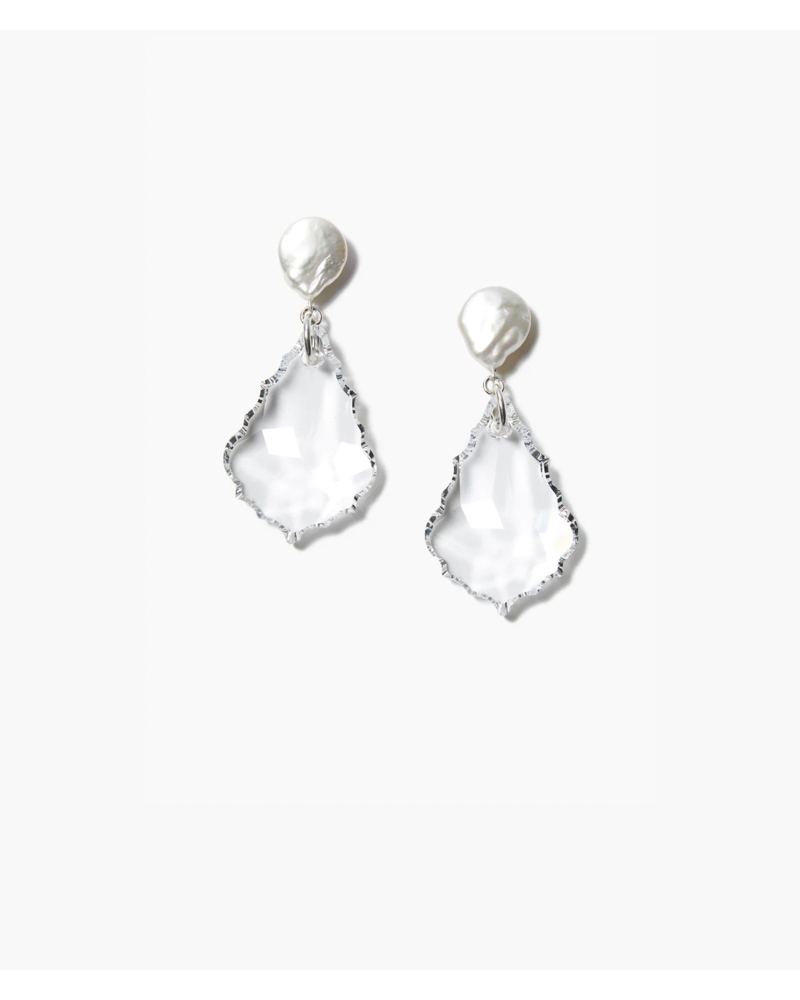 Chan Luu Silver Crystal Illusion Earrings