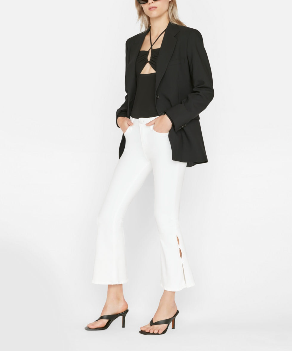Le Crop Flare Mini Slits Saffron Road