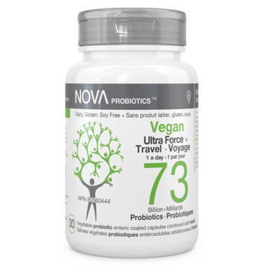 Nova Probiotics Nova Probiotics, Vegan Ultra Force + Voyage (73 Milliards) - 30 Gélules Végétales