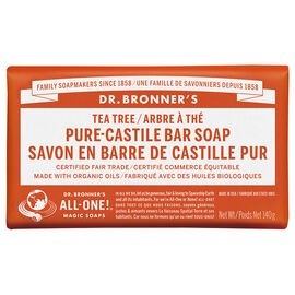 Dr.Bronner's Dr.Bronner's  Savon en Barre de Castille Pur, Arbre à Thé ,140g