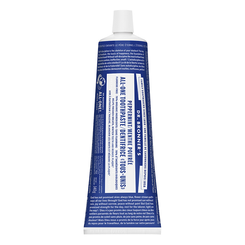 Dr.Bronner's Dr.Bronners All-One Toothpaste, Peppermint, 140g