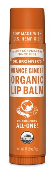 Dr.Bronner's Dr. Bronners Baume à lèvres biologique, gingembre à l'orange, 4g