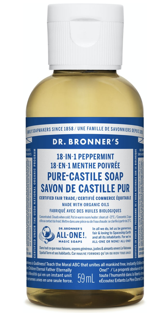 Dr.Bronner's Dr.Bronners Pure Castile Soap (Peppermint)  59ml