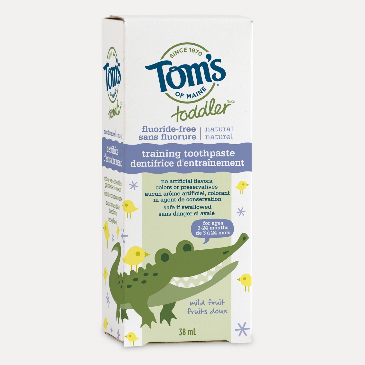 Toms Toms Toddler - Natural Training Toothpaste , Fluoride free (mild fruit)