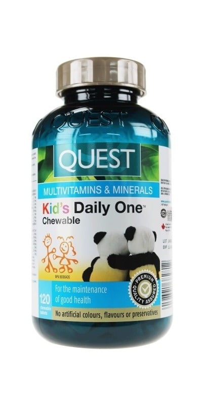 Quest Multivitamins & Minerals - Kids Daily One Chewable (120 Chewable Tablets)