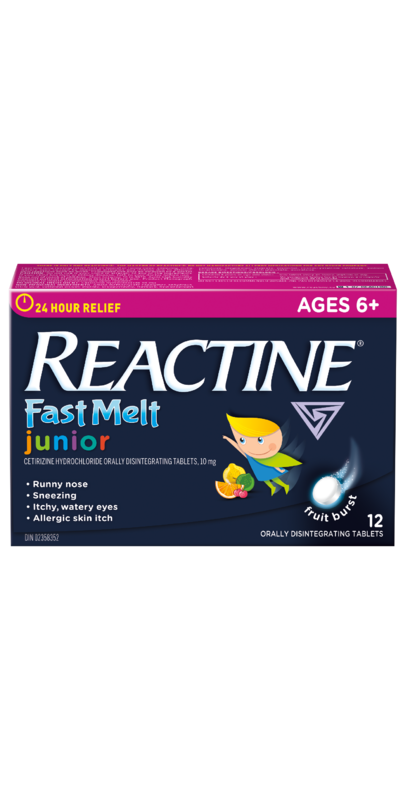 Reactine Reactine Vit-Dissous formule junior, 12 comprimés
