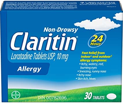 Claritin non-drowsy 10mg , 30 tablets