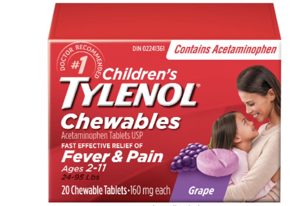 Tylenol Tylenol Children Chewables , Grape (20 tablets)