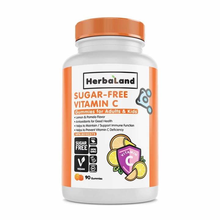 HerbaLand Herbaland Sugar-Free Vitamin C Gummies for Adults & Kids 90 Gummies